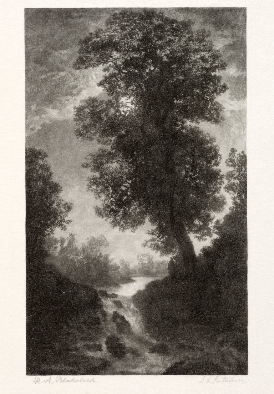 Una cascada a la luz de la luna de Stephen Greeley Putnam