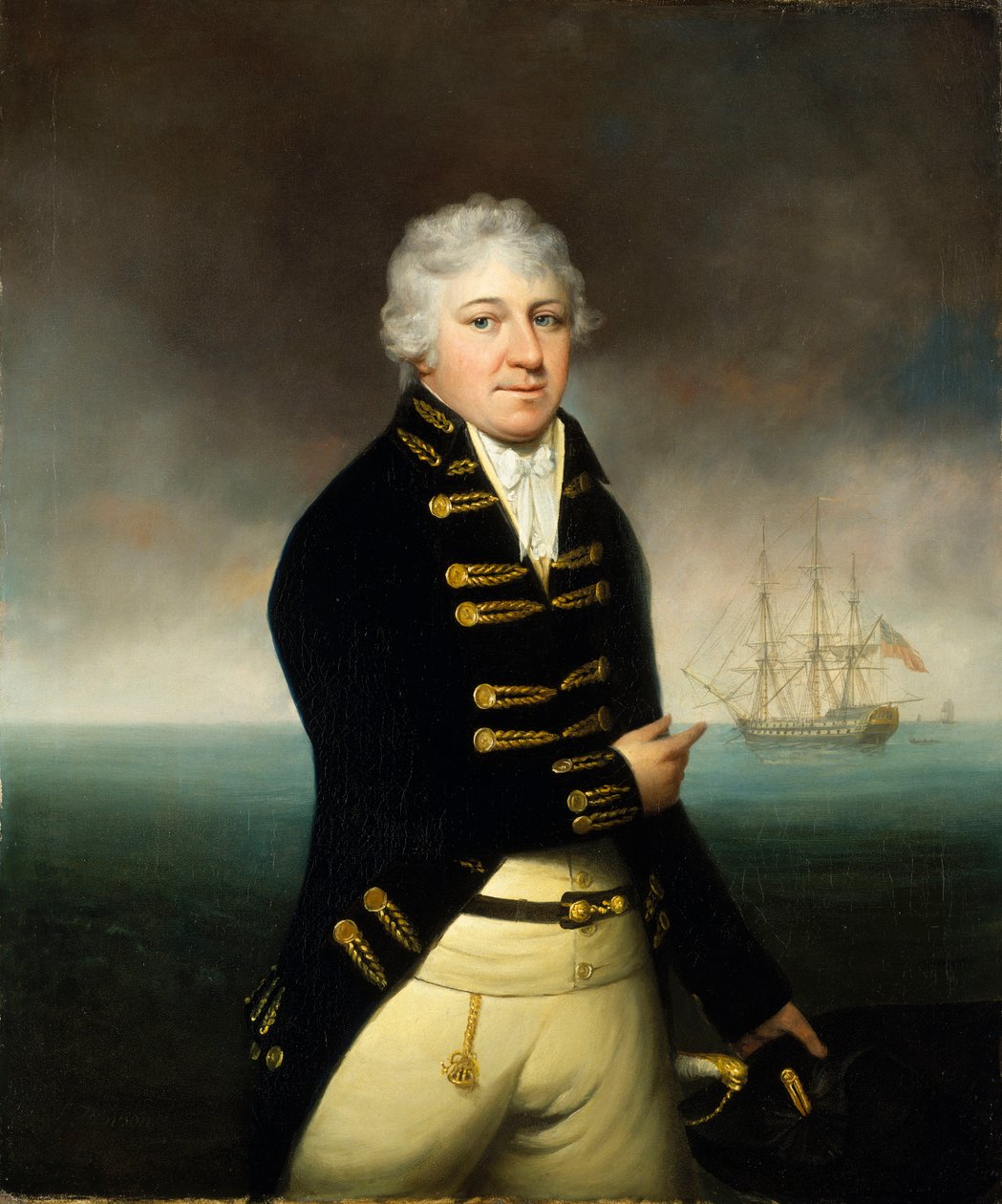 Retrato de un capitán de la Compañía de las Indias Orientales, c.1800 (pintura al óleo) de Stephen Hewson