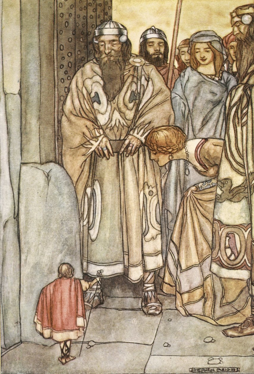 Todos salieron en tropel, señores y señoras, para ver al hombrecito, ilustración de 