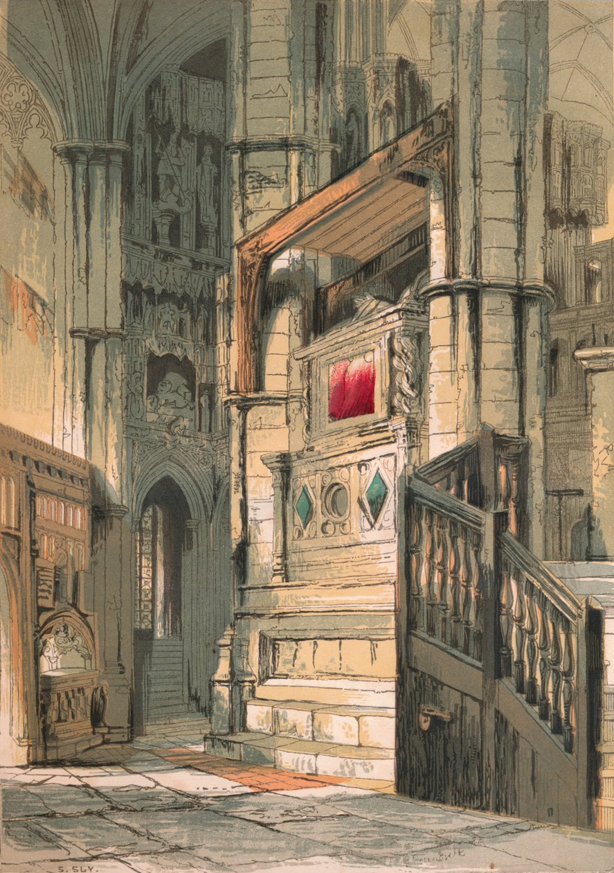 Abadía de Westminster. Pasillo Sur del Coro, 1845 de Stephen Sly