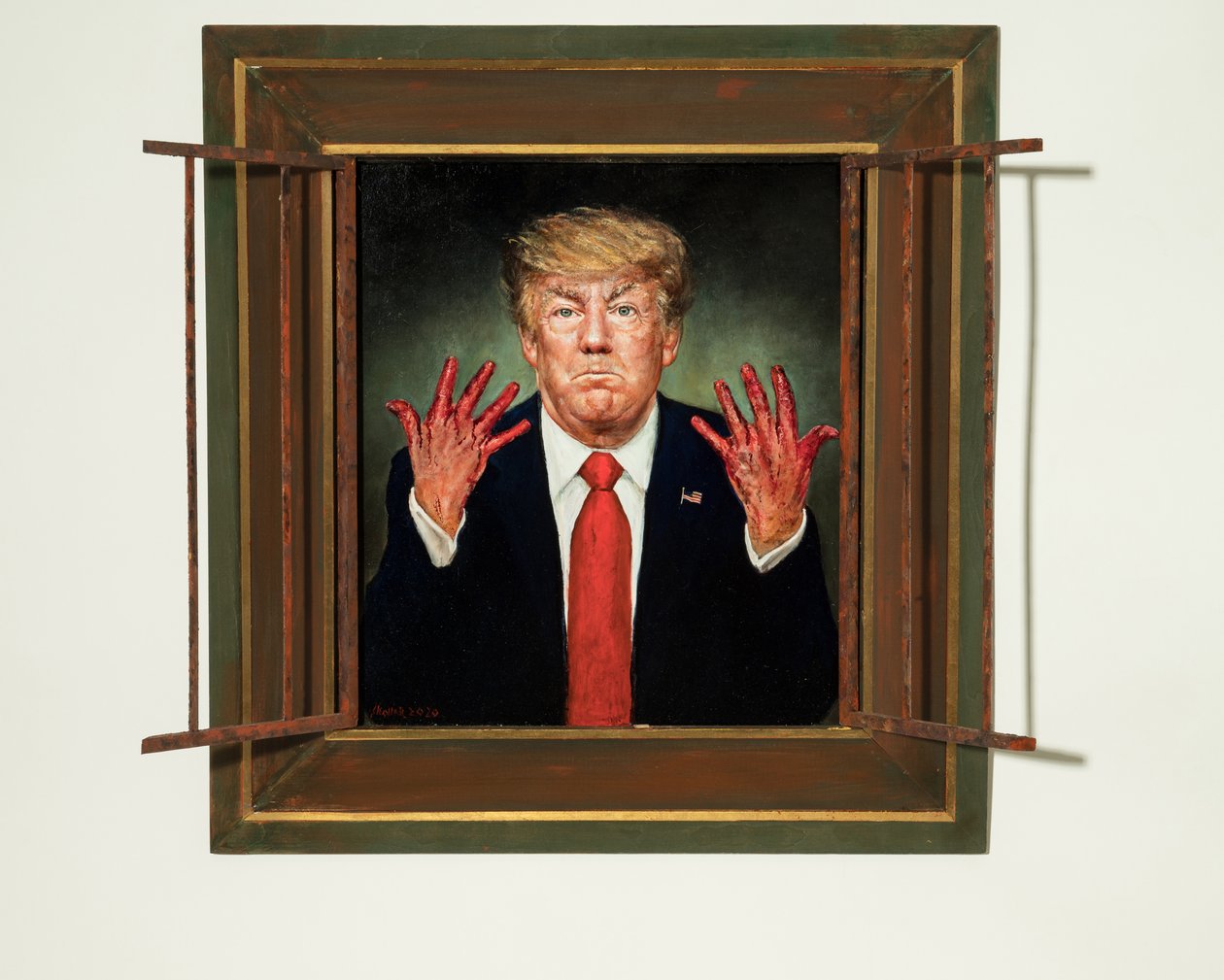 Trump Indited, 2020 (óleo sobre panel) de Steven Skollar