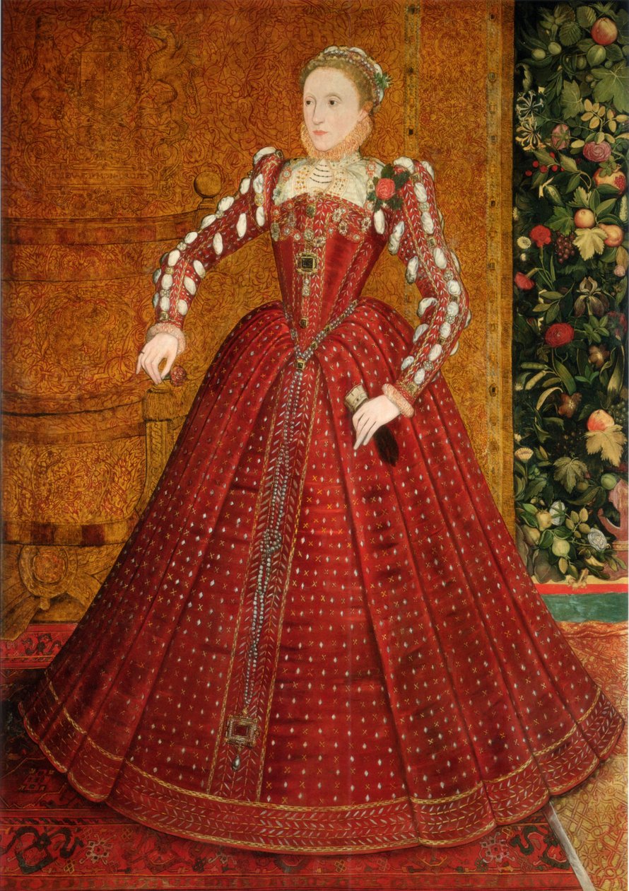 Retrato de Isabel I de Inglaterra El Retrato Hampden, ca. 1563 de Steven van der Meulen