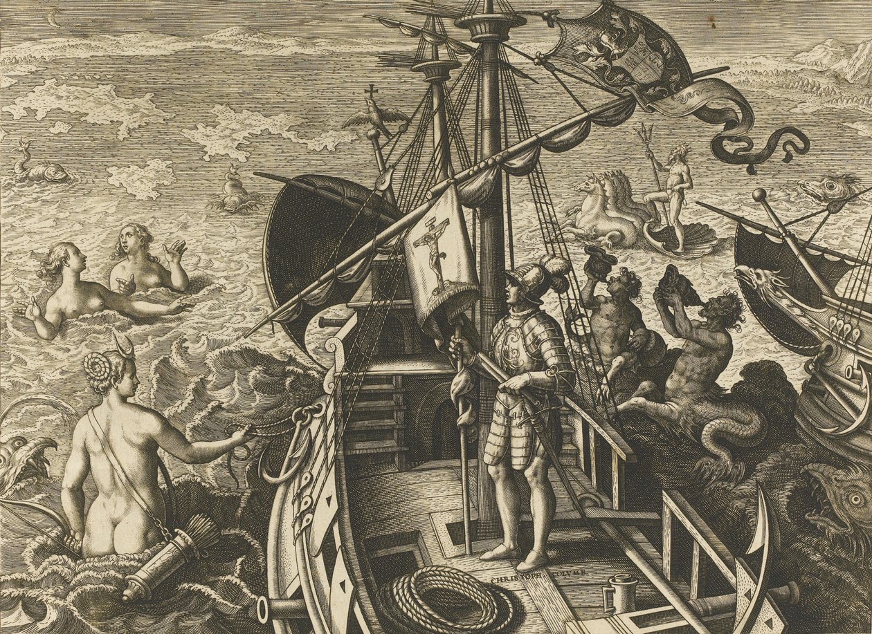 Christophorus Columbus Ligur Americae Retectio de Stradanus