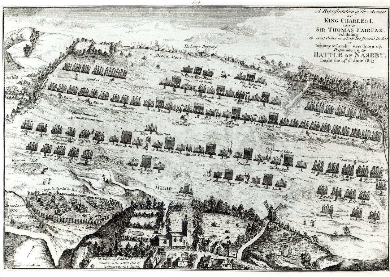 Preparación para la Batalla de Naseby, librada el 14 de junio de 1645, publicada en 