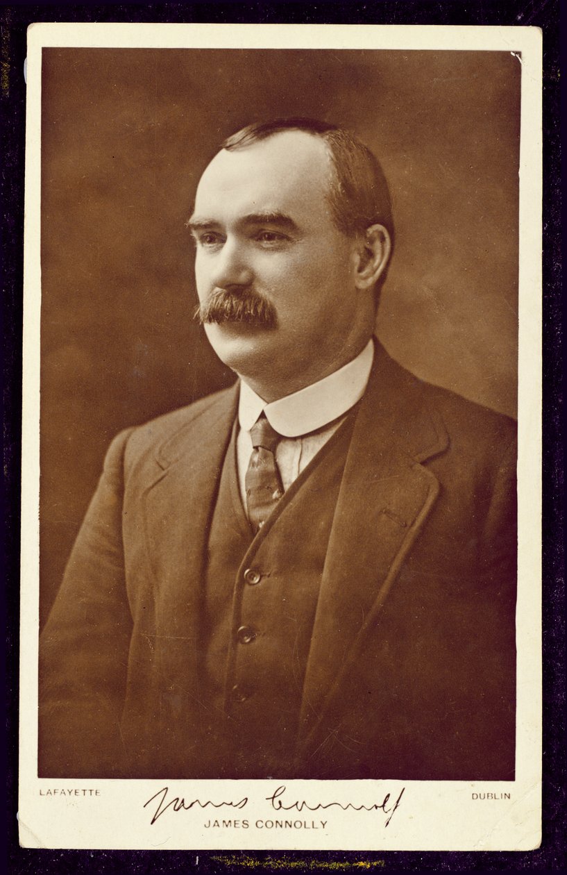 James Connolly (1868-1916) fotografiado por Lafayette, Dublín, c.1910 (foto sepia) de Studio Lafayette