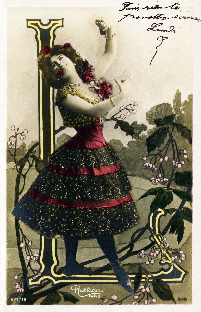 L: Luz Chavita, actriz y bailarina de la Belle Époque de Studio Reutlinger