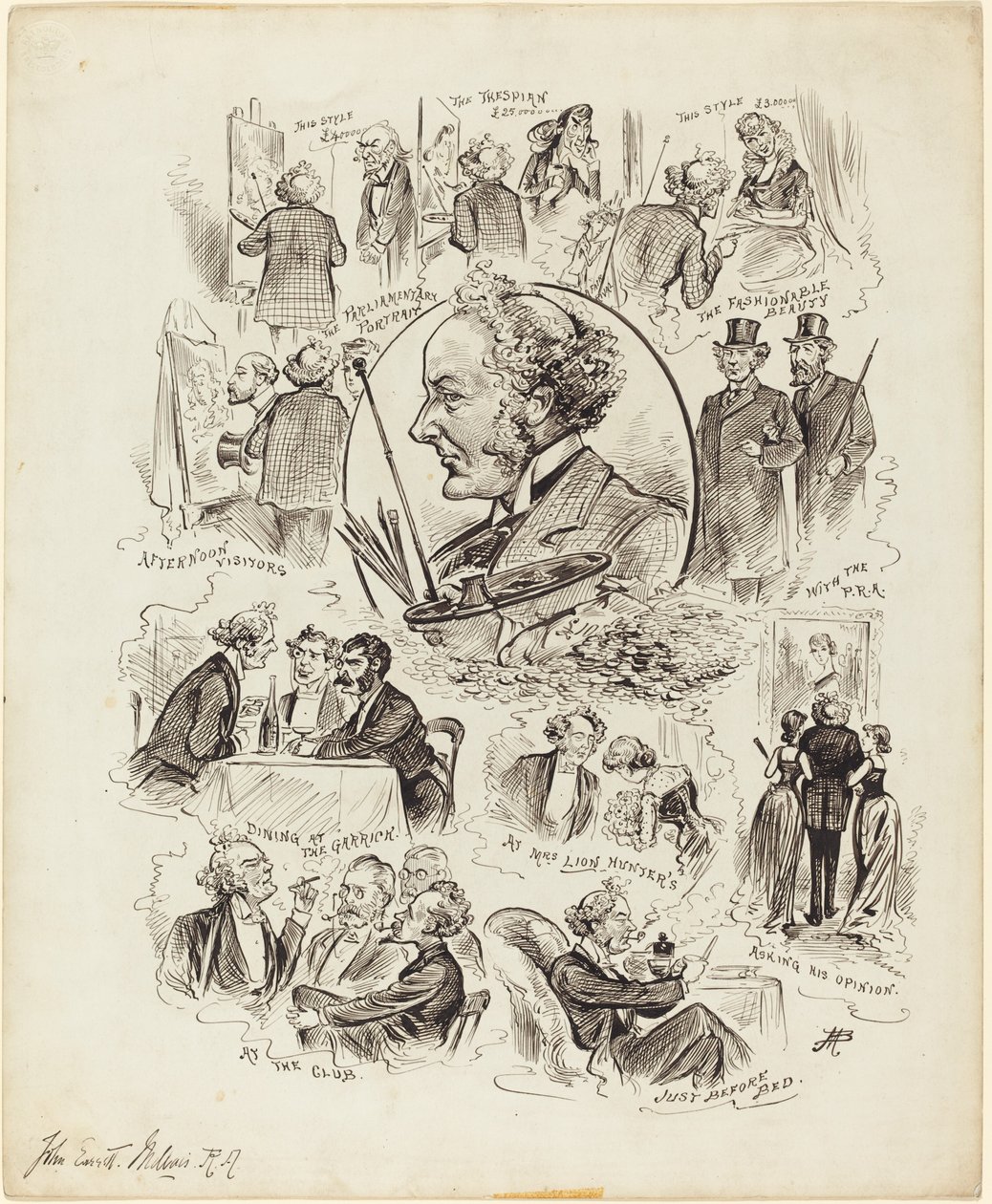Días con celebridades: Sr. Millais, R.A. de Studio of Alfred Bryan