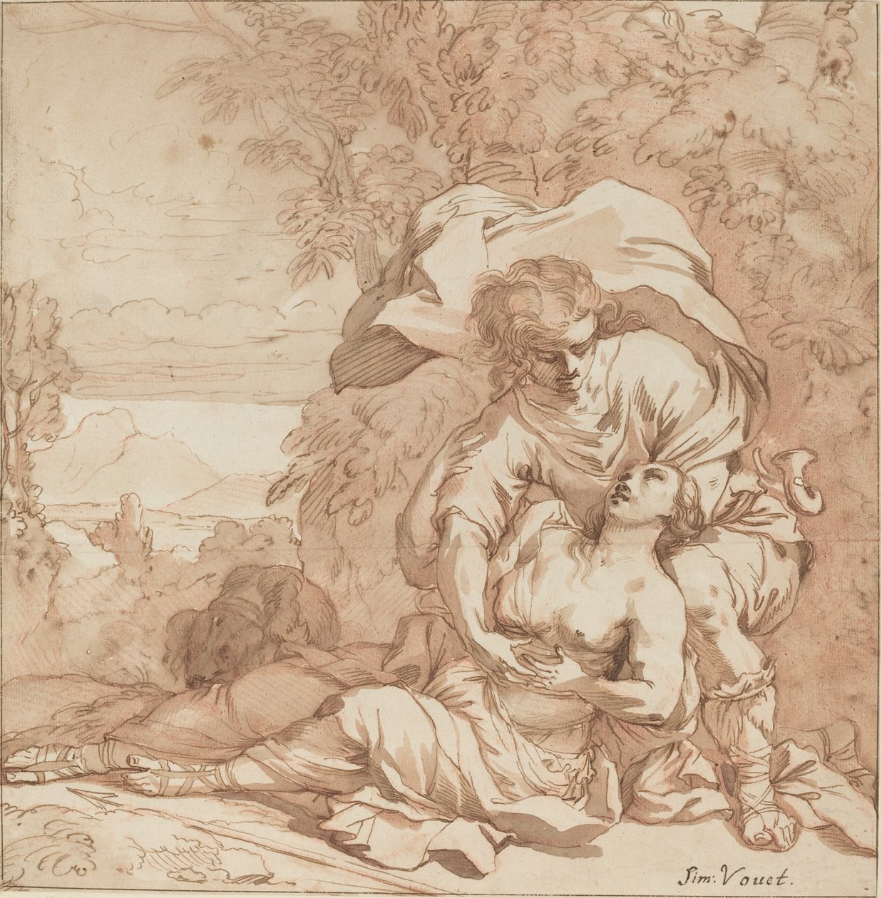 Procris y Céfalo (?) de Studio of Simon Vouet