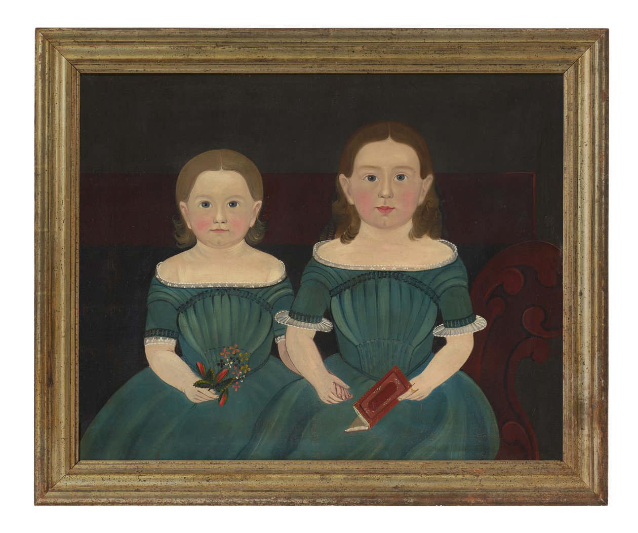 Mary y Elizabeth Hathaway, c.1849 (óleo sobre lienzo) de Sturtevant J. Hamblin