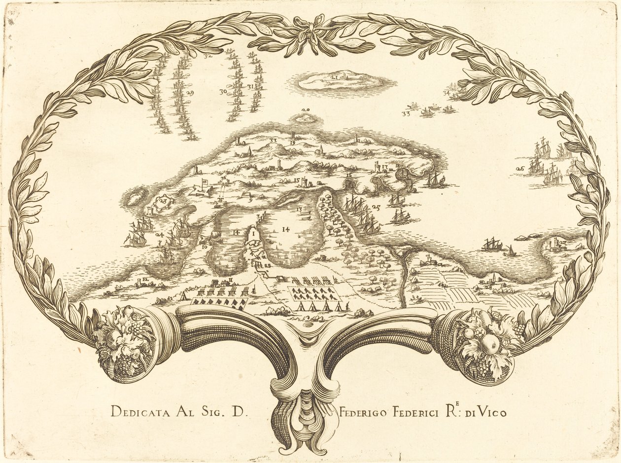 Abanico de Style of Jacques Callot