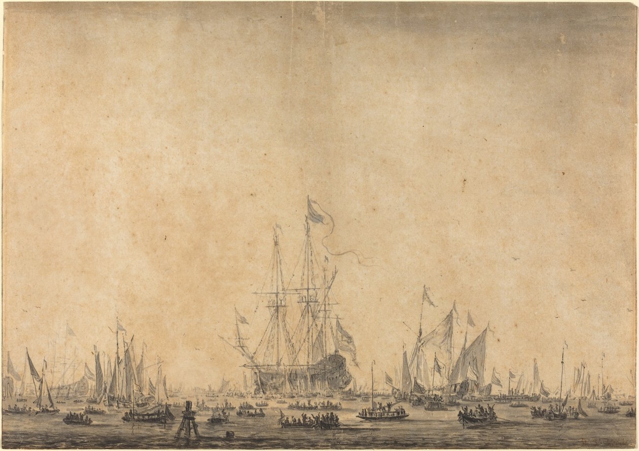 Marina de Style of Willem van de Velde the Younger