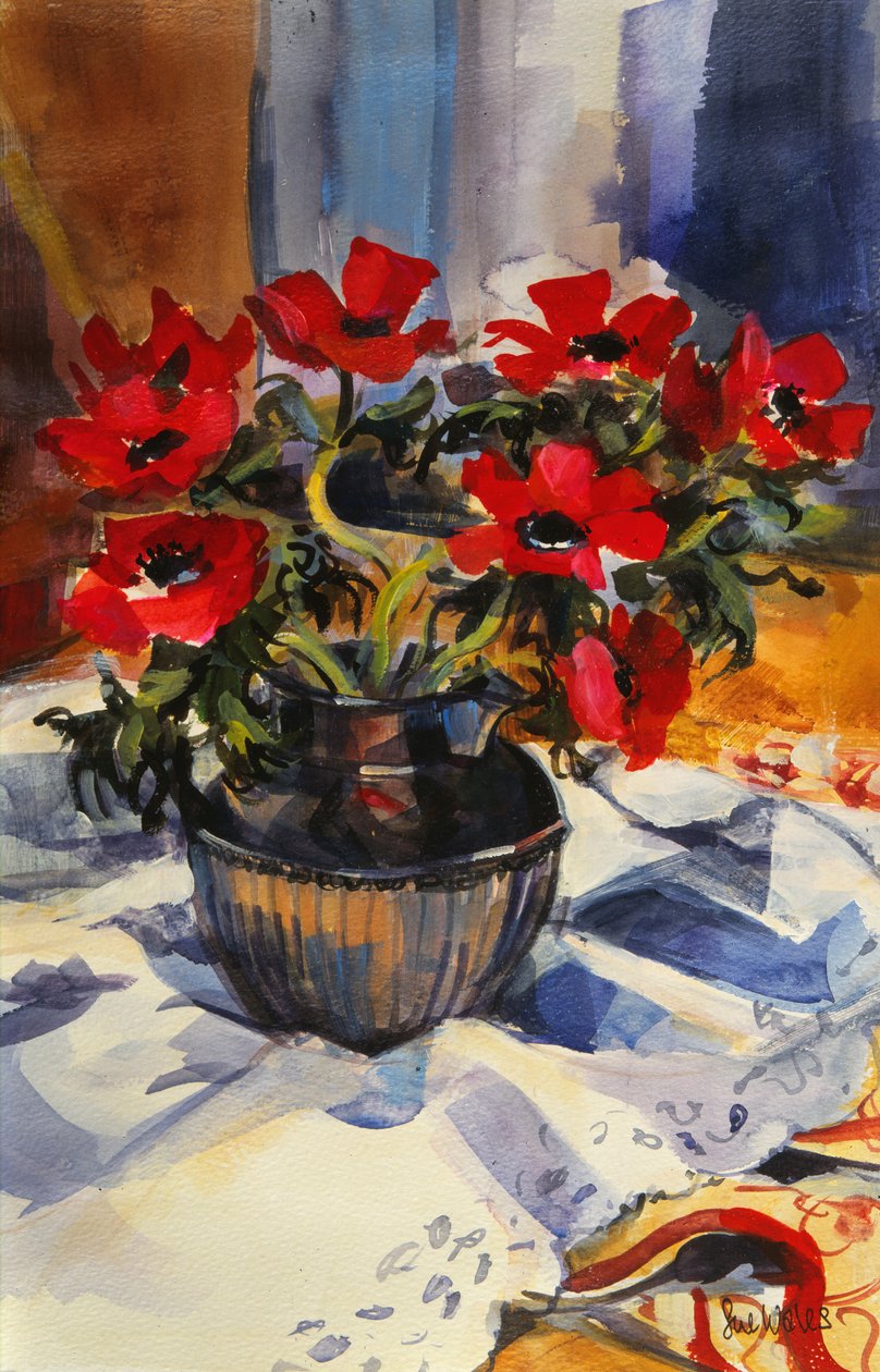 Anémonas rojas, 1994 de Sue Wales