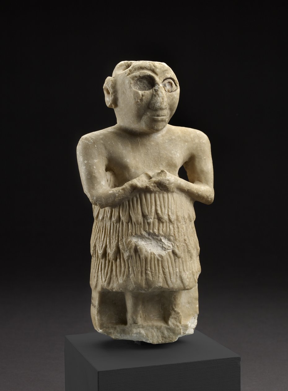 Estatuilla de un hombre sumerio en actitud de adoración, Istabalat, Irak de Sumerian