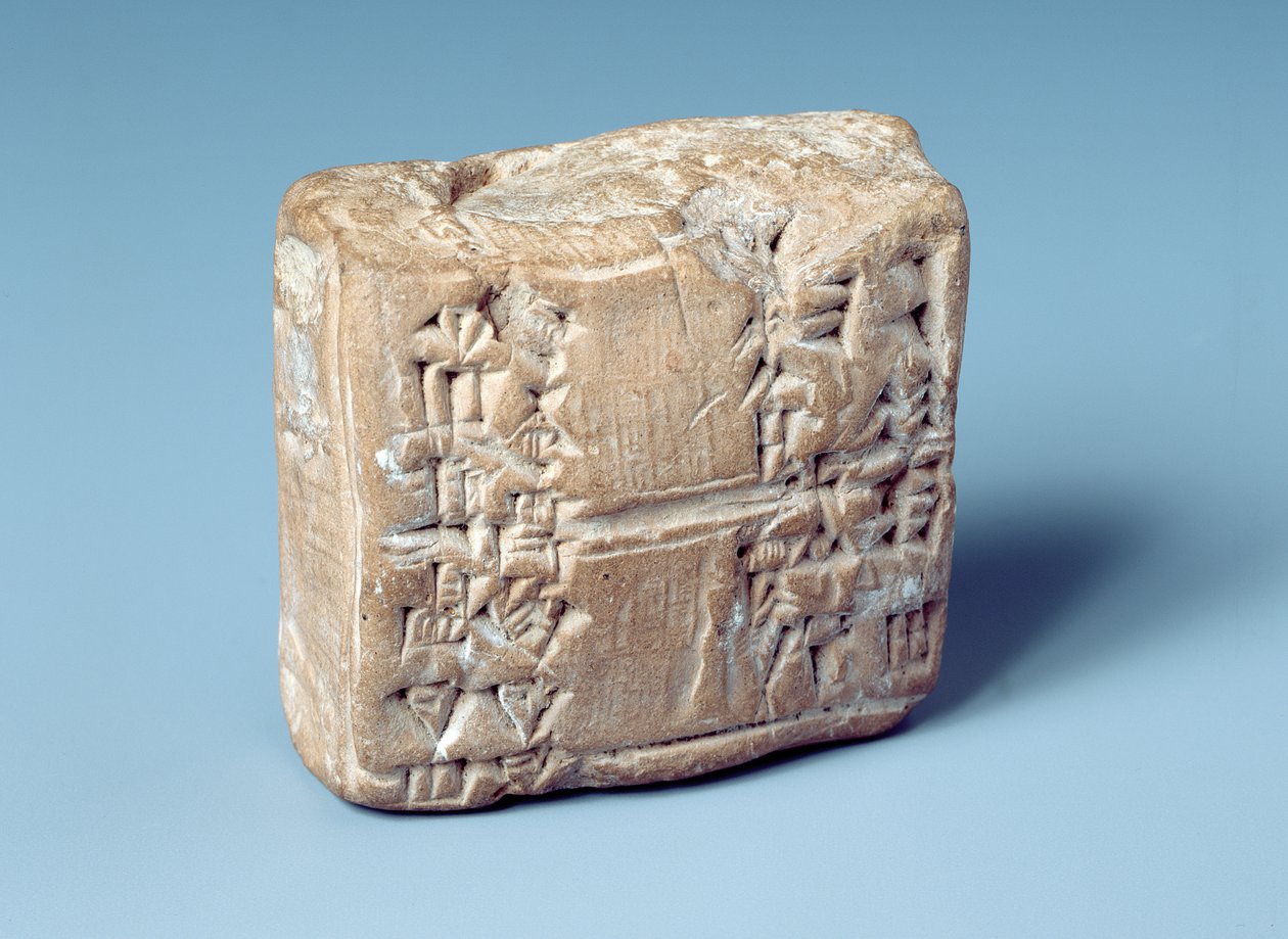 Tabla con escritura cuneiforme, c.2000 a.C. de Sumerian