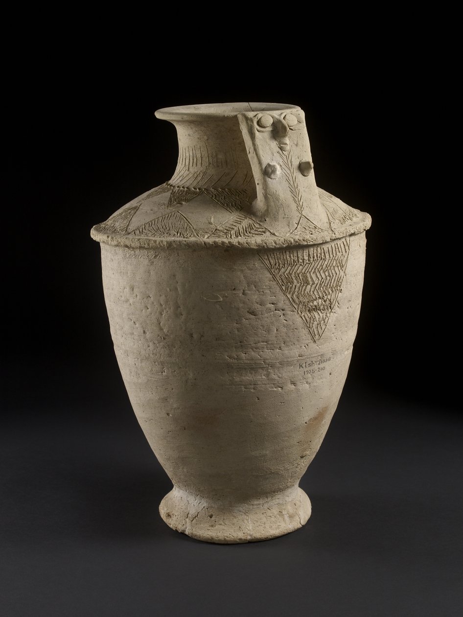 Jarrón de una tumba en el Cementerio A, Kish, Irak de Sumerian