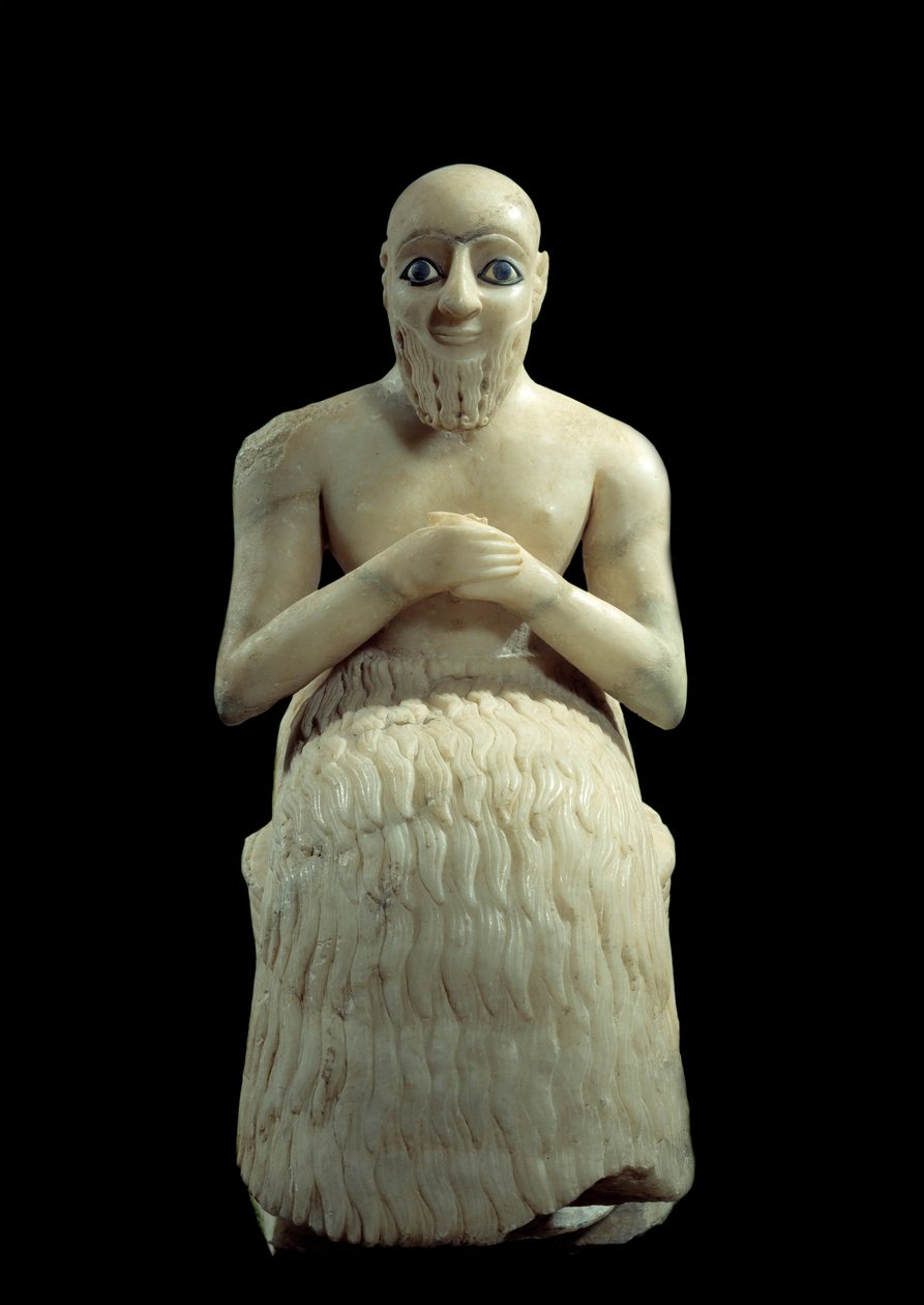 Arte mesopotámico: estatua del intendente Ebih-il de Sumerian Mesopotamian School