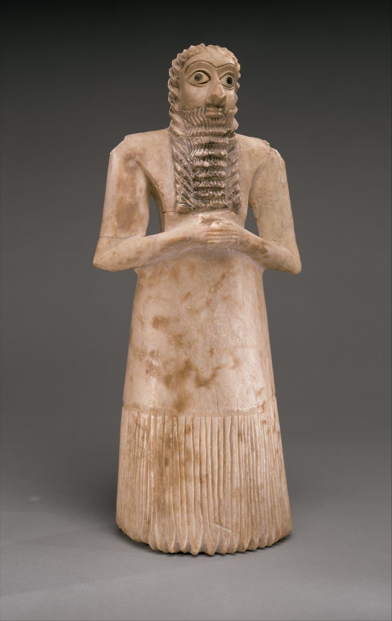Adorador Masculino de Pie, Dinástico Temprano, c.2900-2600 a.C. de Sumerian
