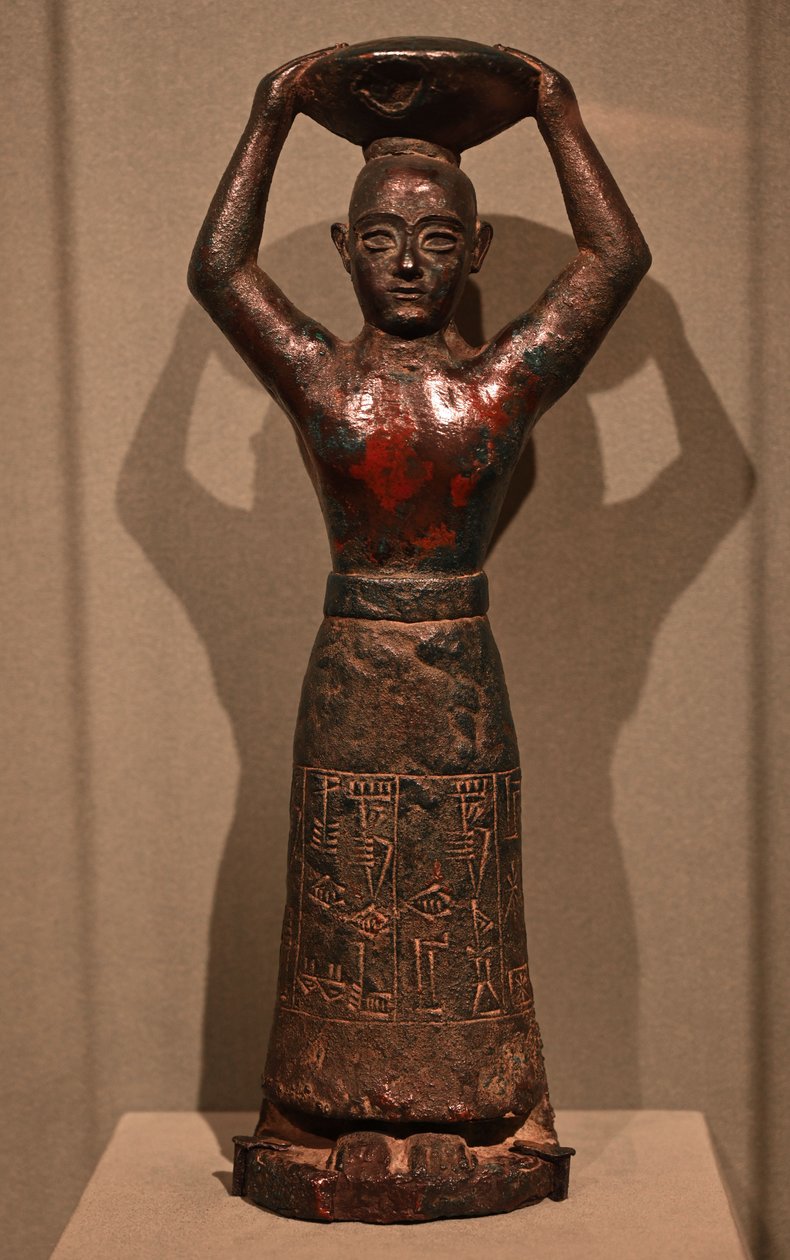 Escultura del rey Ur-Nammu, Dinastía, 2112-2004 a.C. (cobre) de Sumerian Mesopotamian School