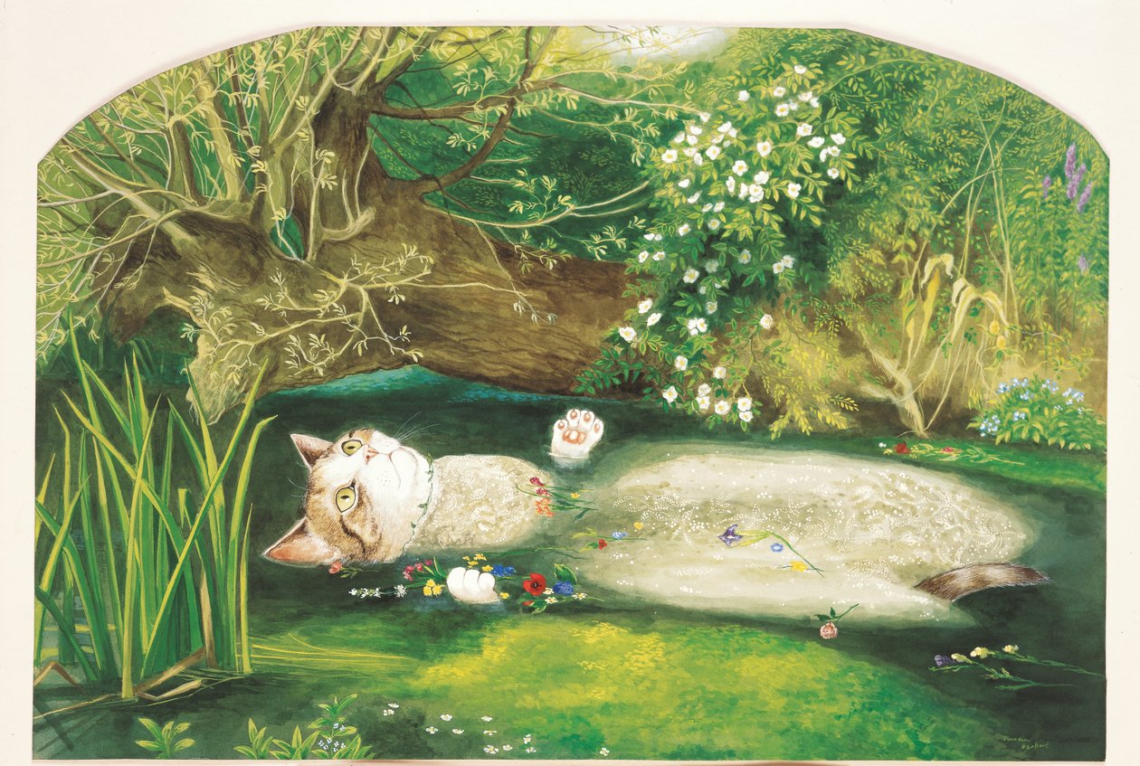 Ilustración de ¡Gatos en abundancia! Compendio de gatos cultos (pub. 2015) de Susan Herbert