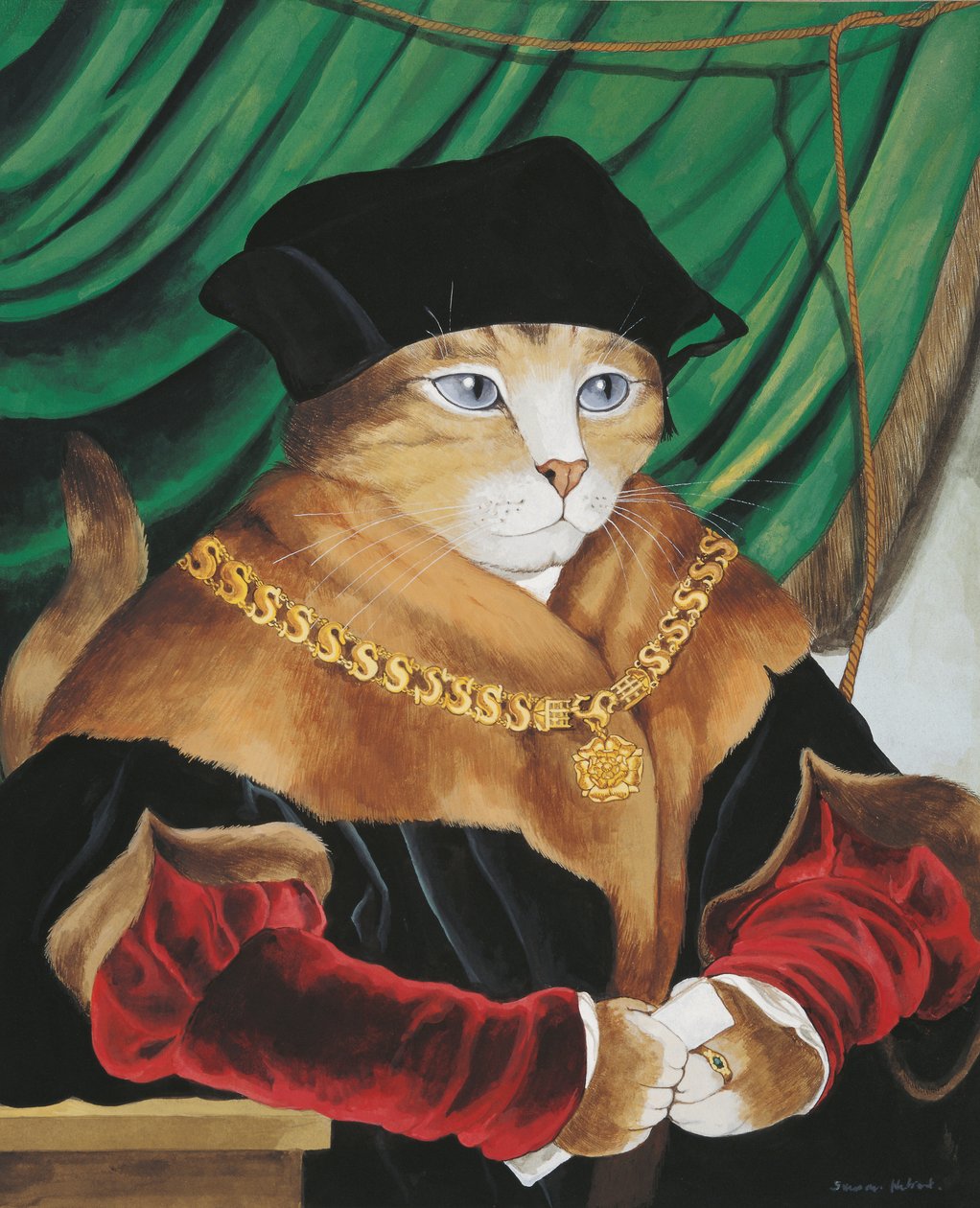 Ilustración de ¡Gatos en abundancia! Compendio de gatos cultos (pub. 2015) de Susan Herbert