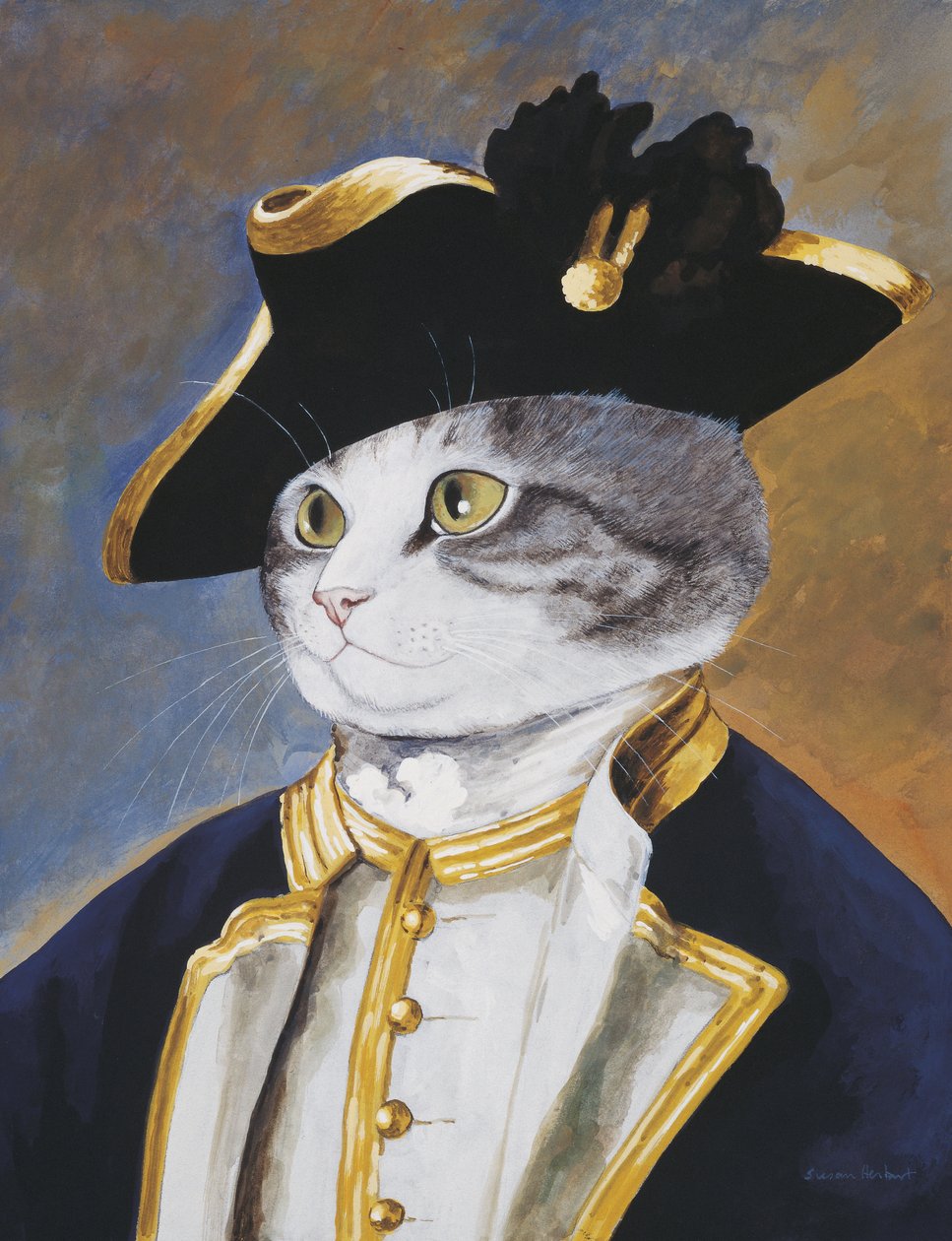 Ilustración de ¡Gatos en abundancia! Compendio de gatos cultos (pub. 2015) de Susan Herbert
