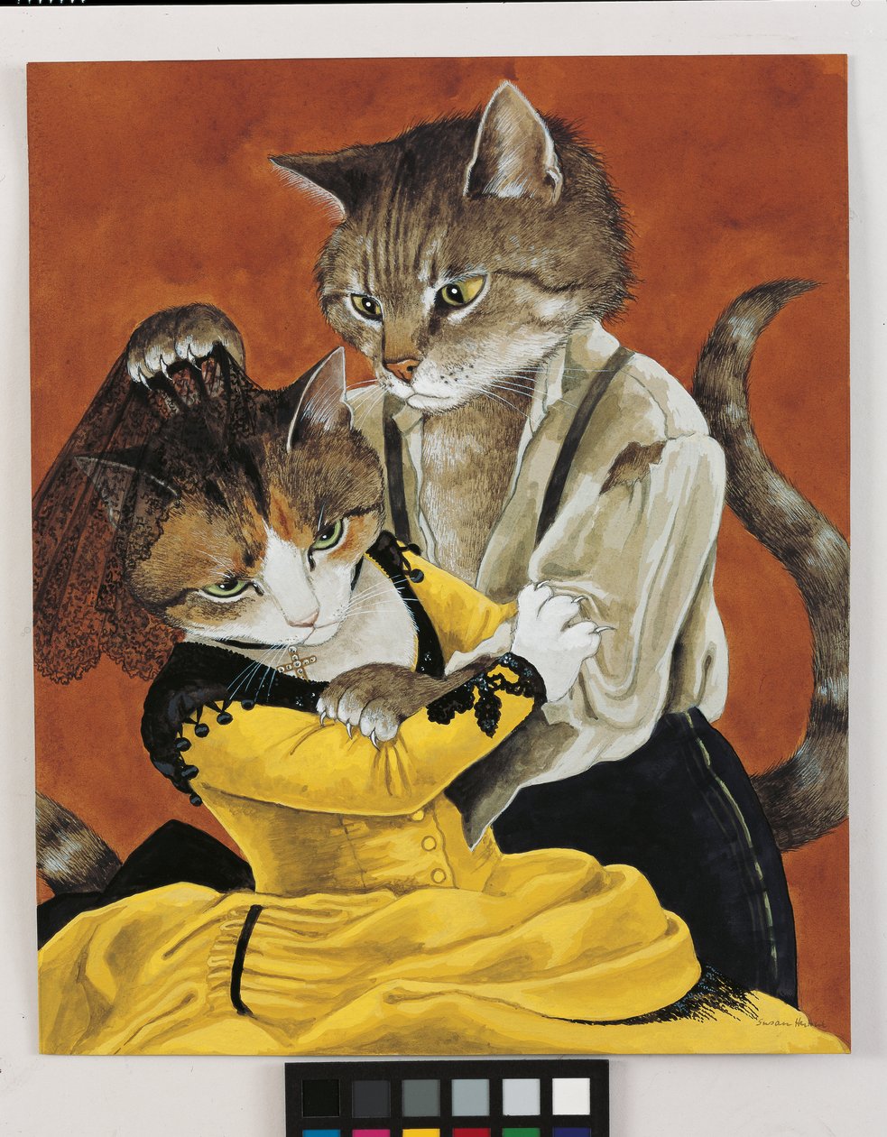 Ilustración de ¡Gatos en abundancia! Compendio de gatos cultos (pub. 2015) de Susan Herbert