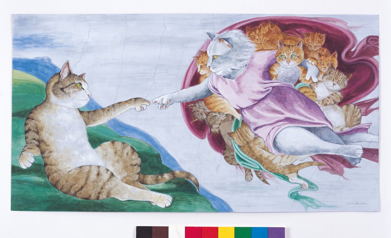 Ilustración de ¡Gatos en abundancia! Compendio de gatos cultos (pub. 2015) de Susan Herbert