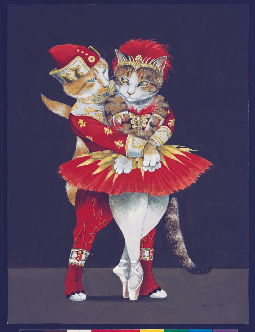 Ilustración de ¡Gatos en abundancia! Compendio de gatos cultos (pub. 2015) de Susan Herbert