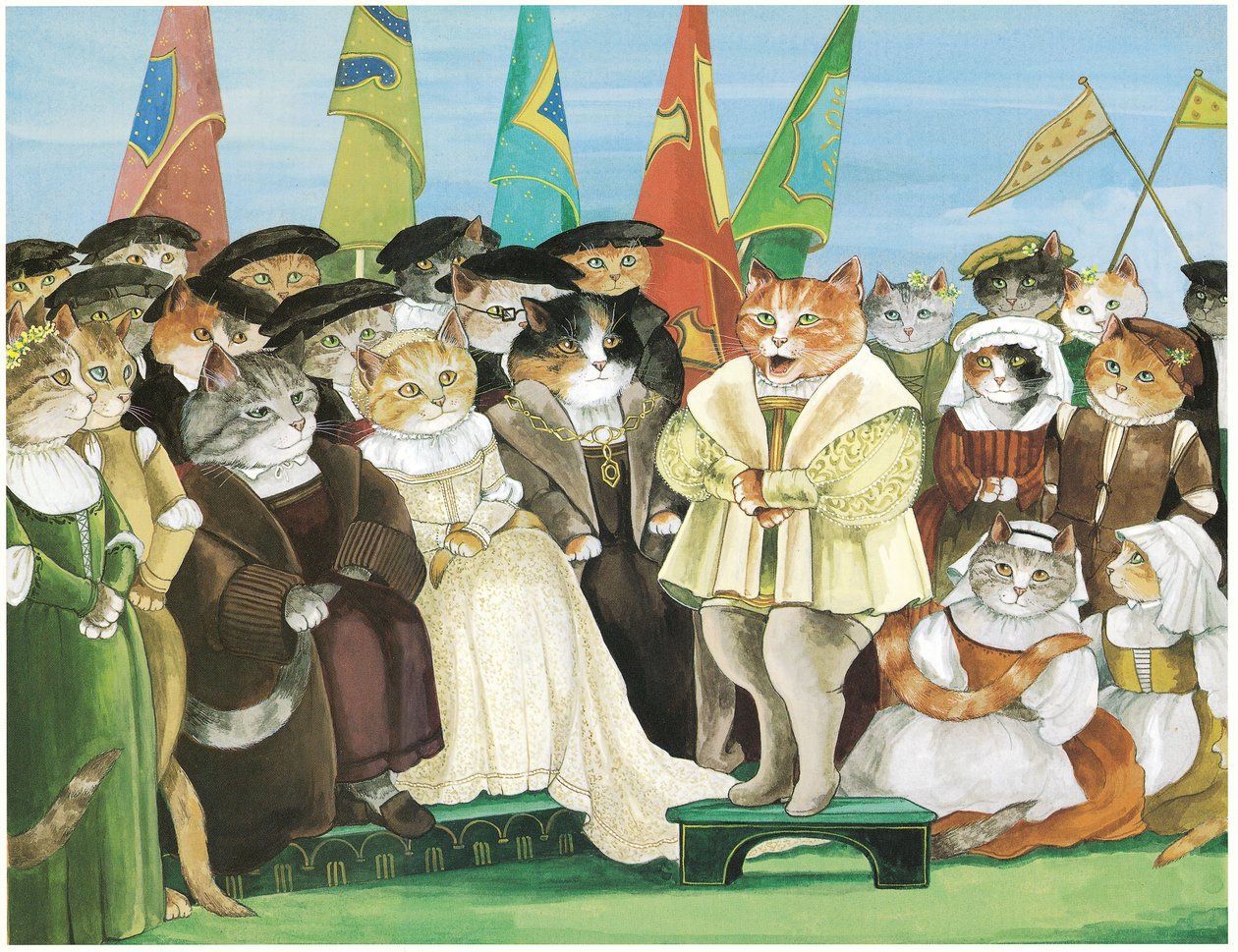 Ilustración de Opera Cats (pub. 1997) de Susan Herbert