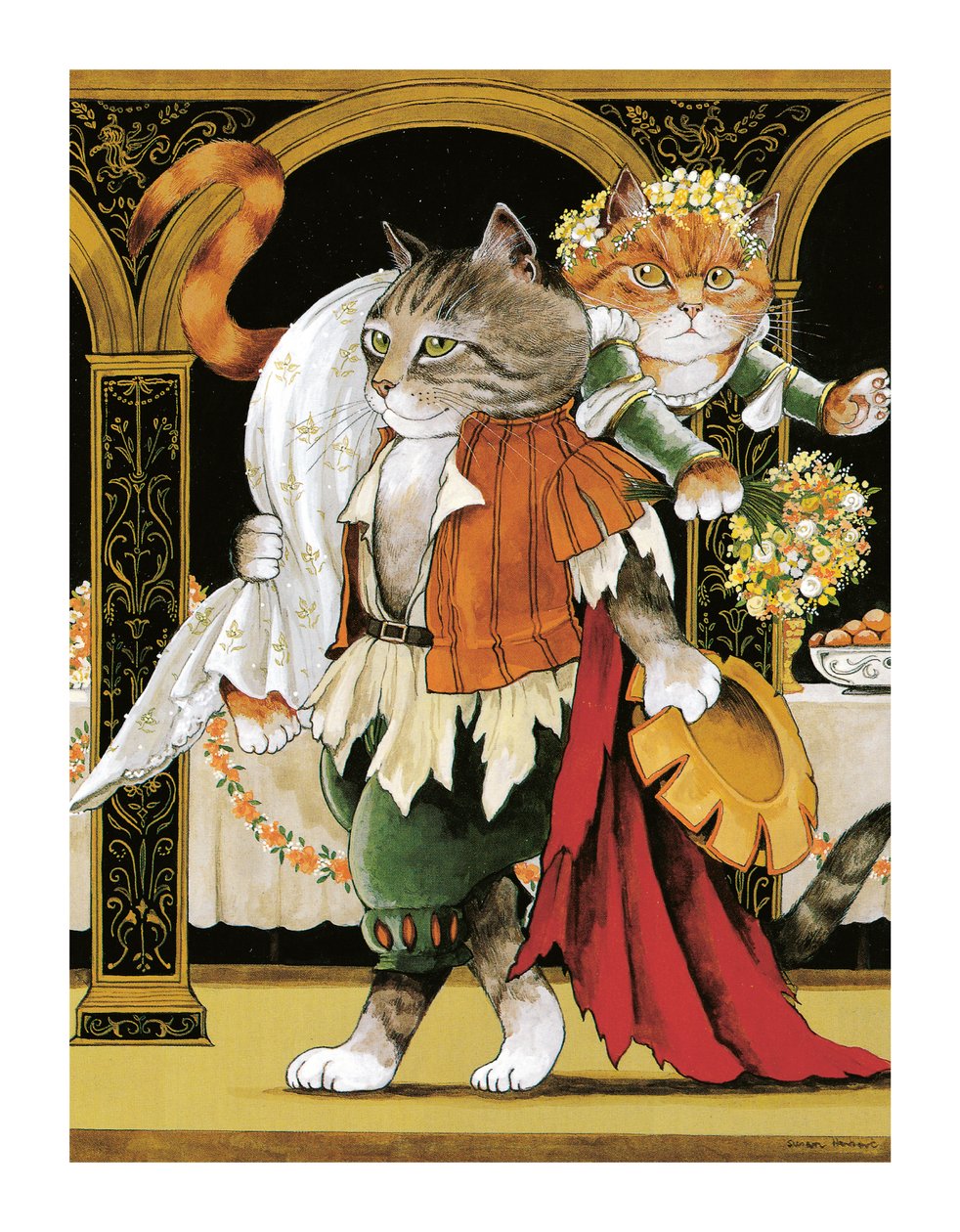 Ilustración de Gatos de Shakespeare: Poster Book (pub. 2016) de Susan Herbert
