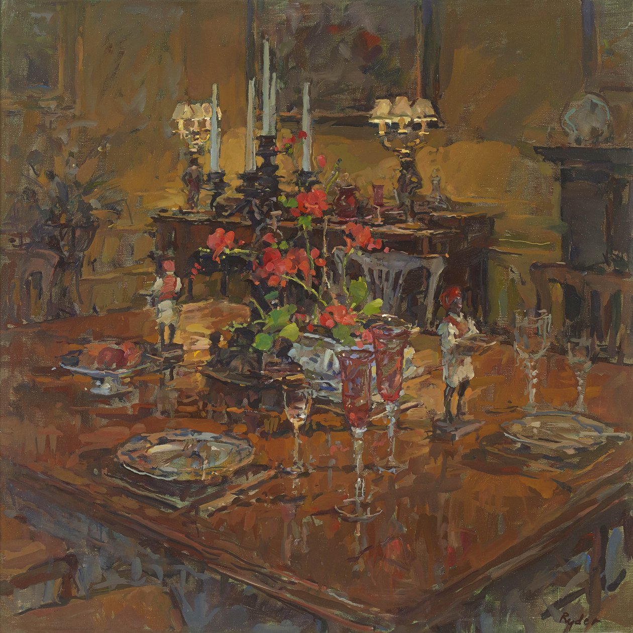 Comedor con Geranios de Susan Ryder