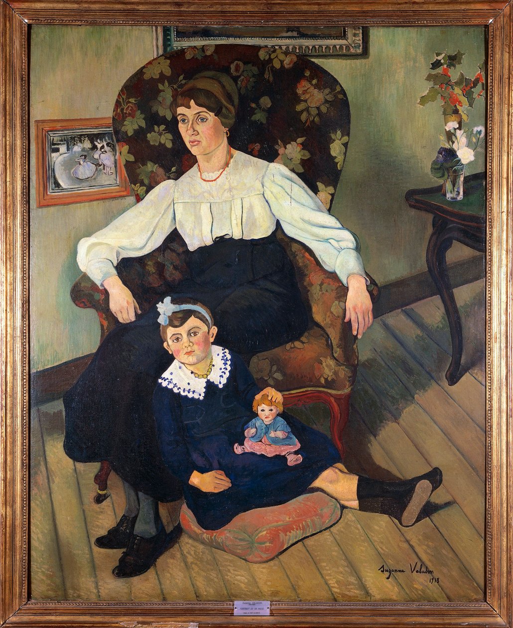 Francia, Lyon, Retrato pintado de la sobrina de Suzanne Valadon de Suzanne Valadon