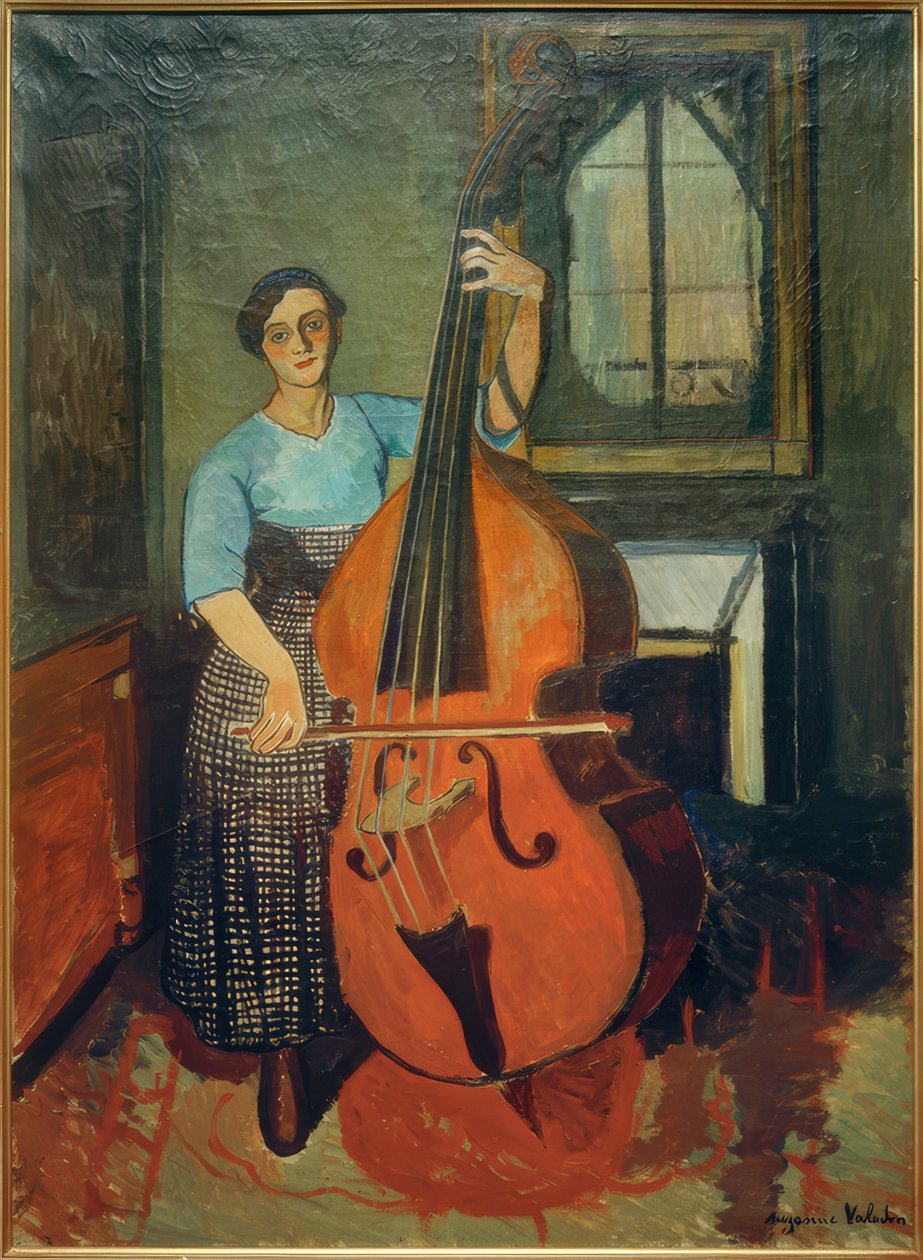 Mujer con contrabajo de Marie Clementine (Suzanne) Valadon