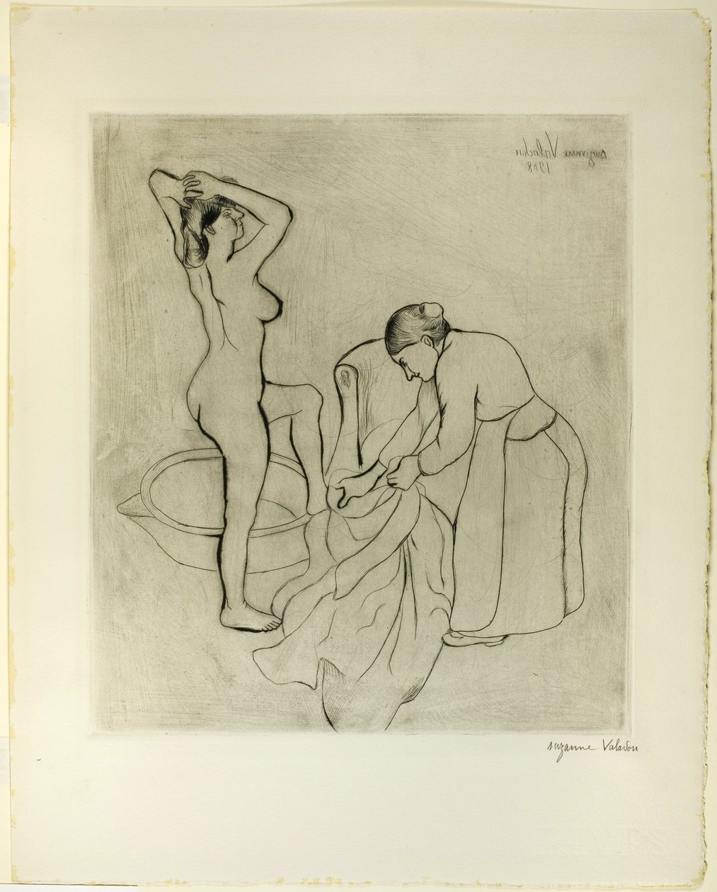 Mujer con grandes senos y anciana de Suzanne Valadon