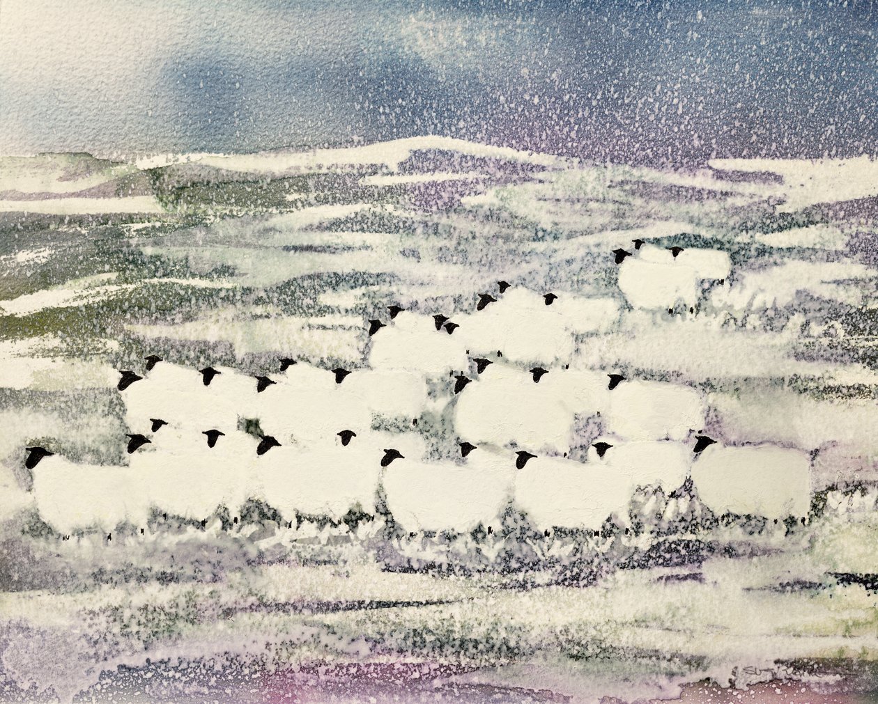 Ovejas en Invierno de Suzi Kennett
