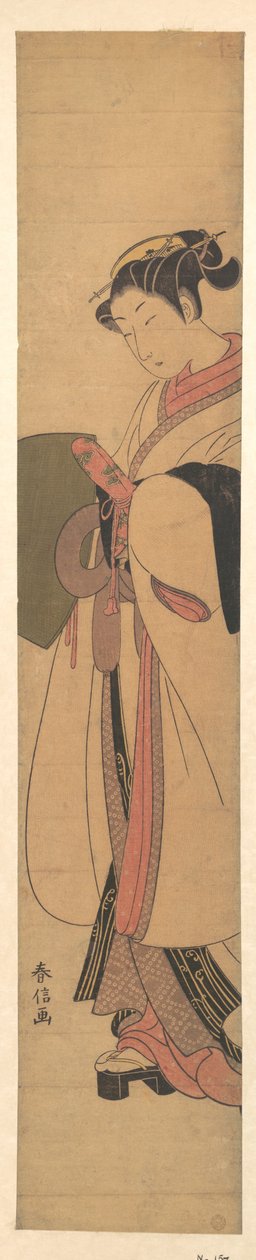Ein Mädchen als Komuso de Suzuki Harunobu