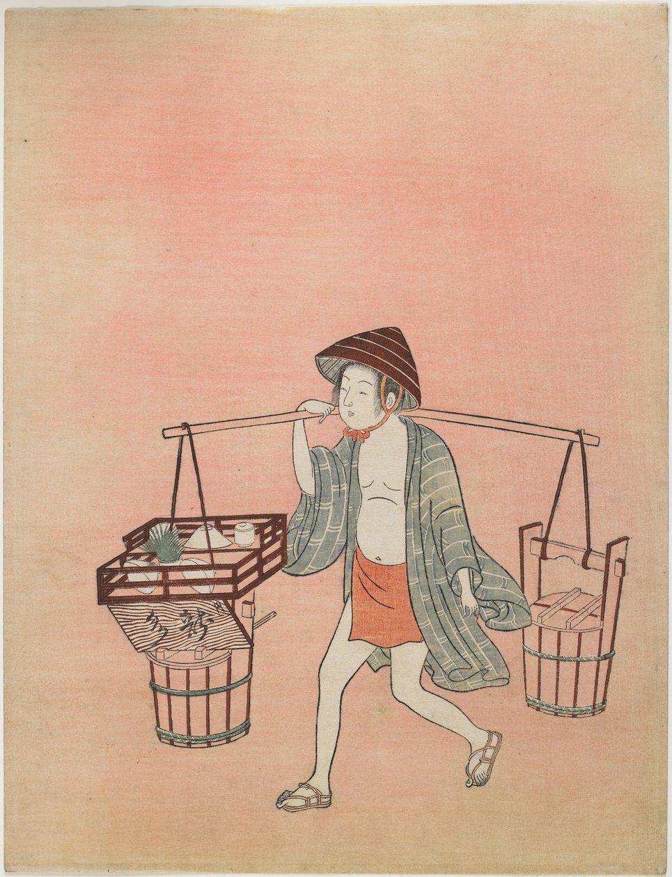 Un vendedor de agua (segundo estado) de Suzuki Harunobu