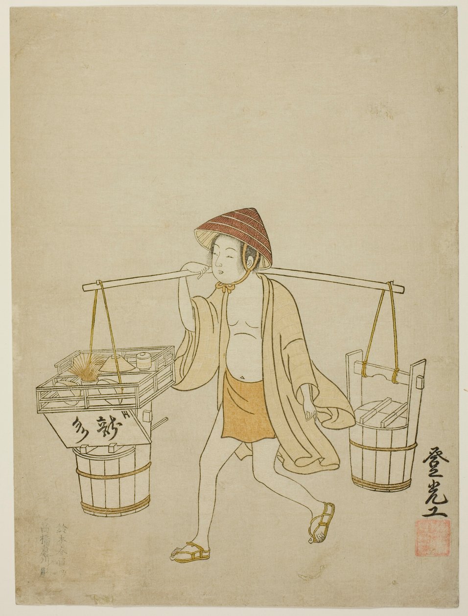 Un vendedor de agua de Suzuki Harunobu