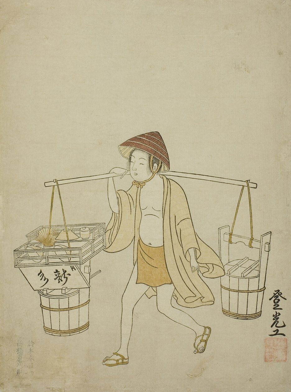 Un vendedor de agua de Suzuki Harunobu