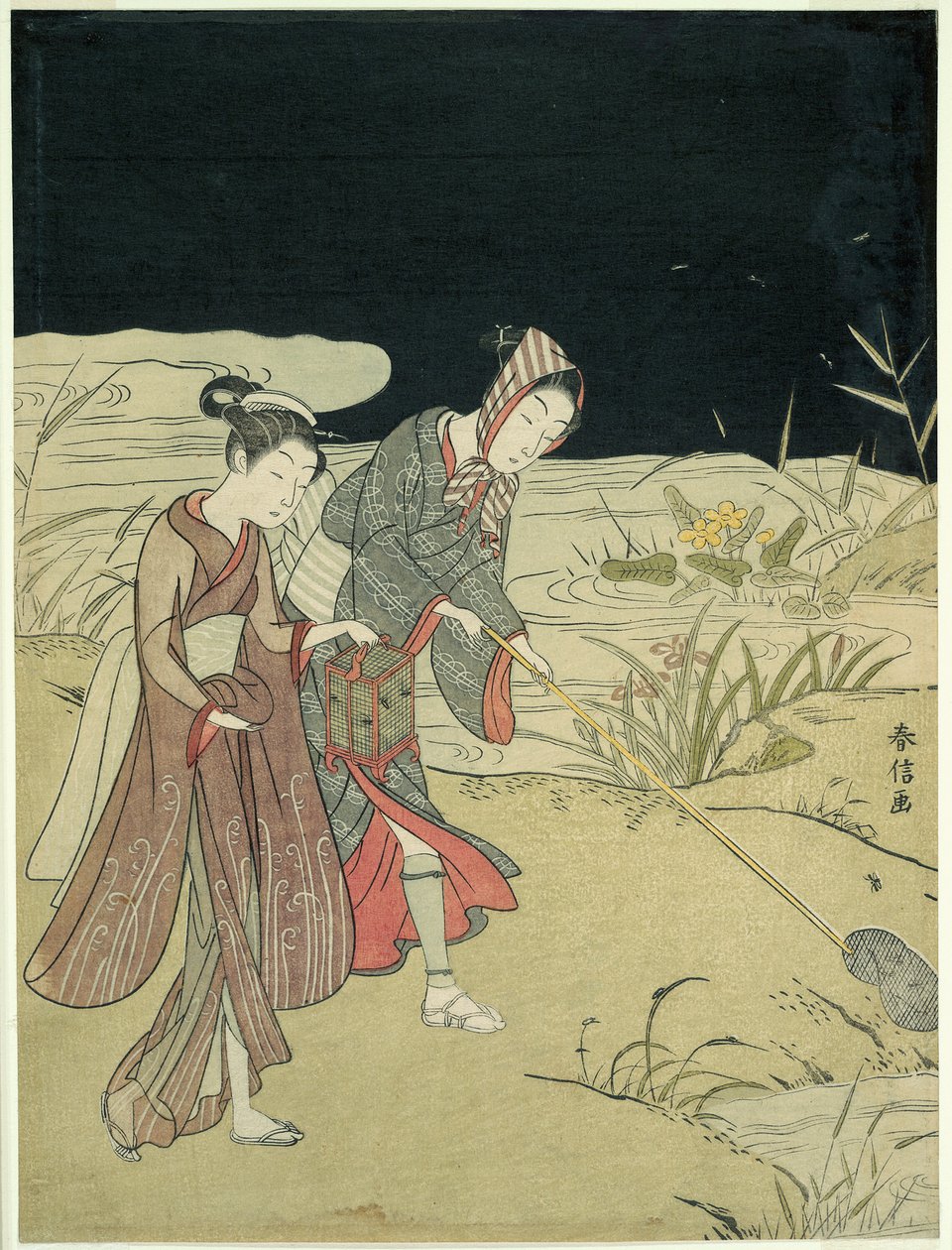 Cazando Luciérnagas de Suzuki Harunobu
