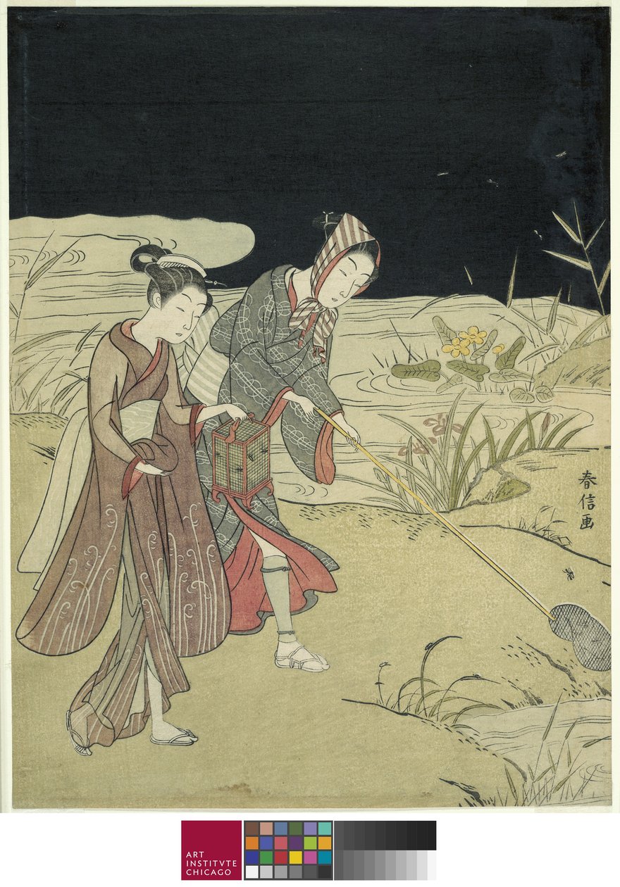 Cazando luciérnagas de Suzuki Harunobu
