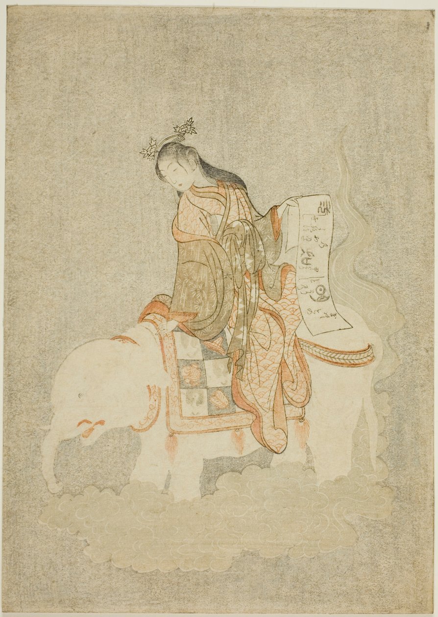 Cortesana en Elefante Blanco de Suzuki Harunobu