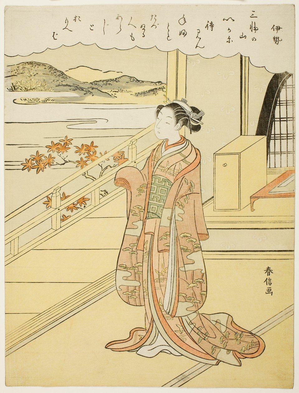 Ise, de una serie sin título de Treinta y seis poetas inmortales de Suzuki Harunobu