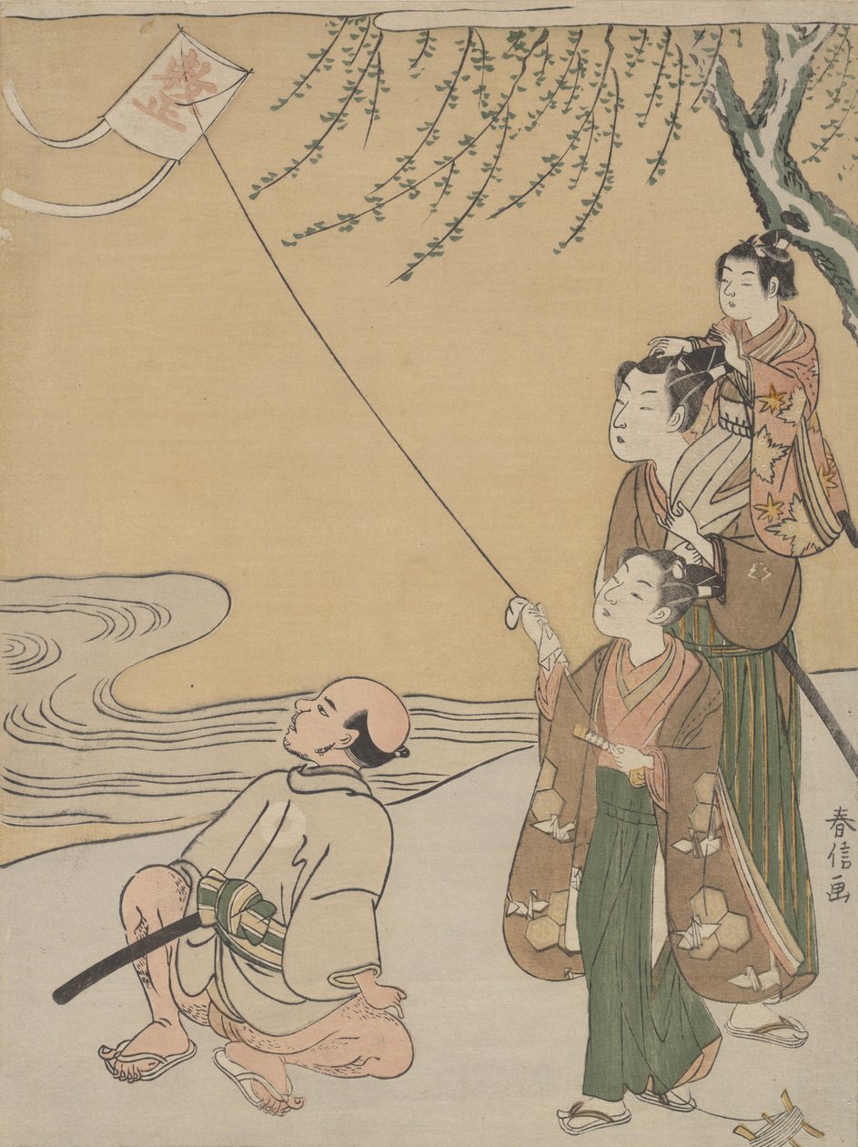 Volar cometas de Suzuki Harunobu
