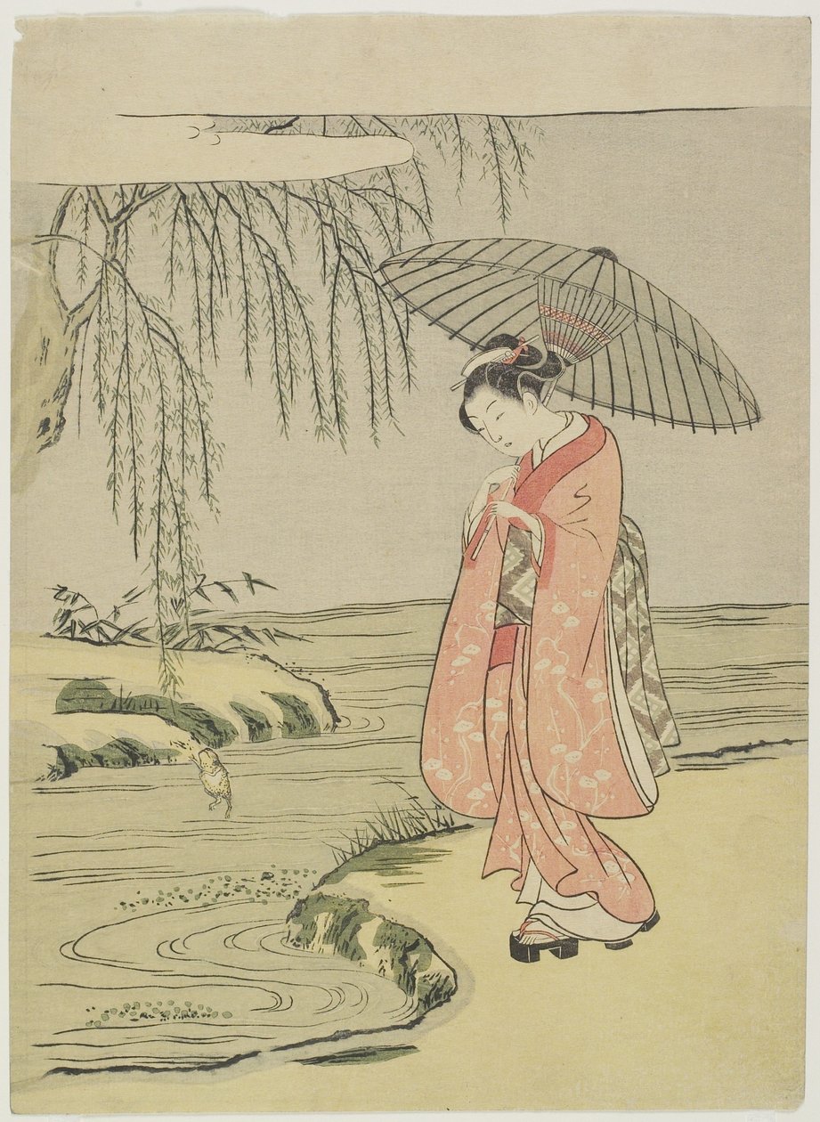 Mitate del Calígrafo Ono no To_fu_, después de 1765 de Suzuki Harunobu