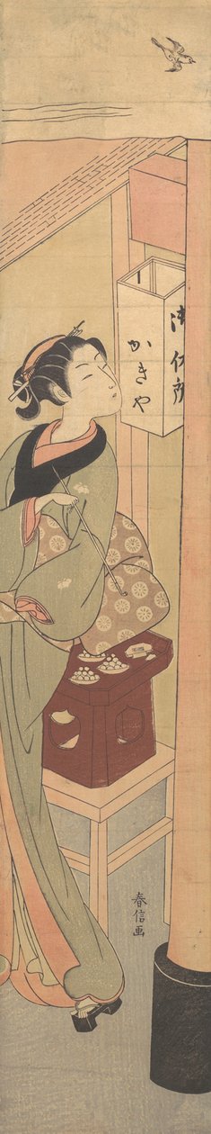 Osen de la Casa de Té Kagiya, ca. 1769 de Suzuki Harunobu