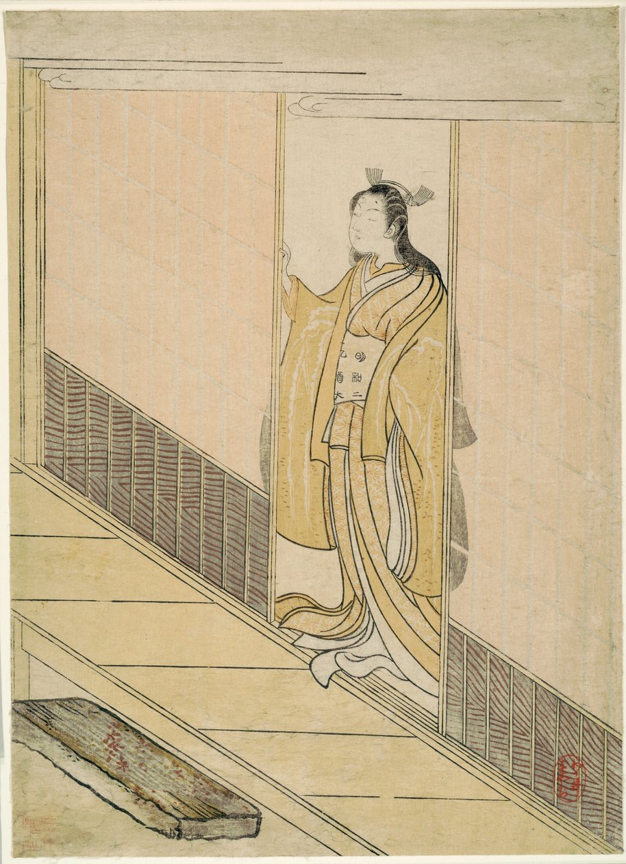Parodia de Kawachi-goe de "Cuentos de Ise" de Suzuki Harunobu