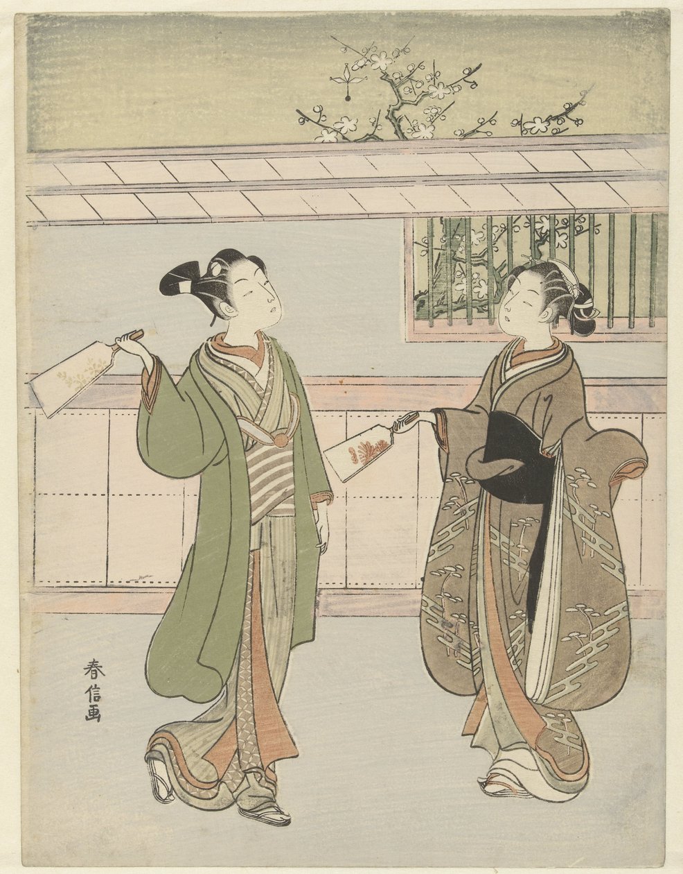 jugando al volante de Suzuki Harunobu