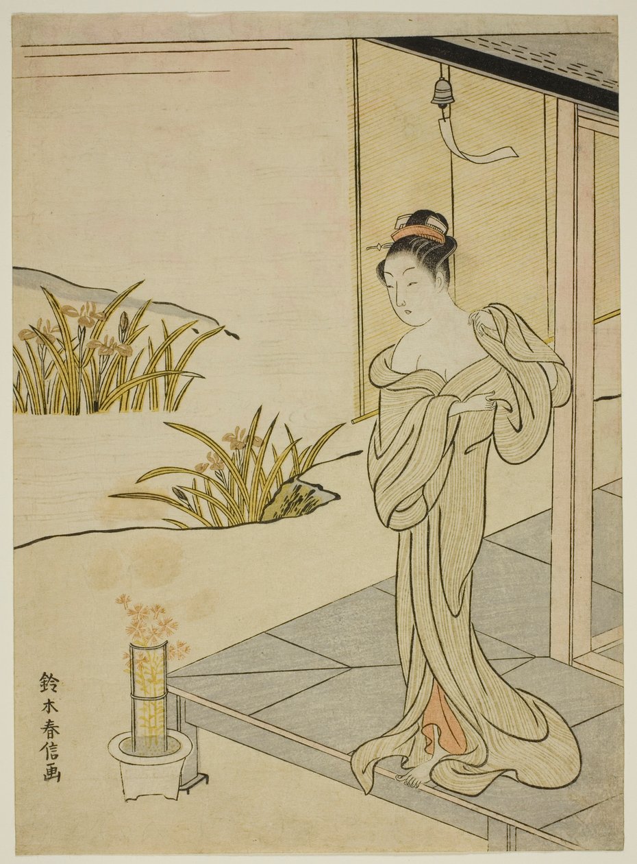 Verano, de la serie "Nuevas versiones de flores de las cuatro estaciones (Shinpan furyu shiki no hana)" de Suzuki Harunobu