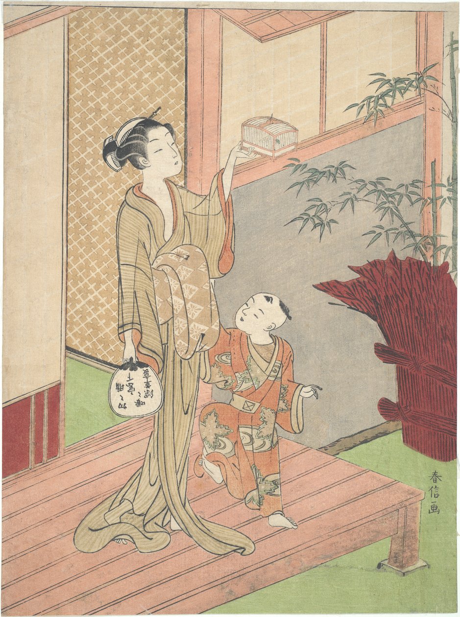 Las langostas enjauladas de Suzuki Harunobu